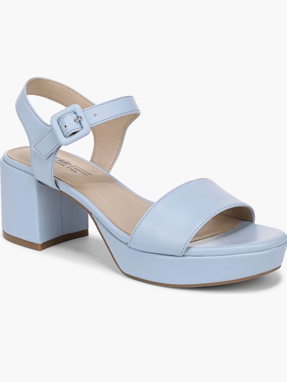 LifeStride Rhythmn Platform Heel - Light Blue - size 10 -LIKE NEW - Picture 2 of 8